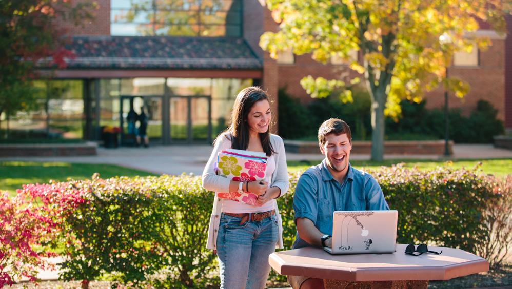 students outside Richter Center